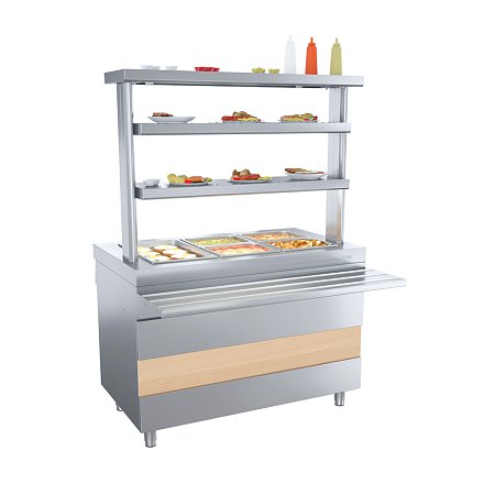 Купить ривьера - мармит 2-х блюд м2-1120-02-со с 3-я полками и гастроемкостями (комплект)