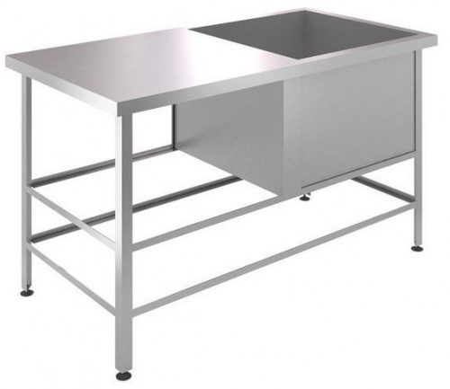 Купить ванна моечная с рабочей поверхностью standart врпэ-6/15-п н (1500х800х850) (каркас нерж.)