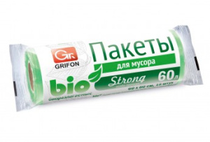 Мешок для мусора Grifon 60л (12мкм) ПНД  15шт в рулоне