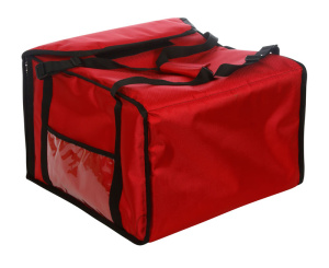 Термосумка 420х420х500 фольгированная красная с вентиляцией