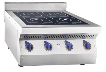 Плита индукционная 4-х конфорочная КИП-47Н, настольная, 700х750х475 мм, 7 кВт, 400 В, сплошная стекл