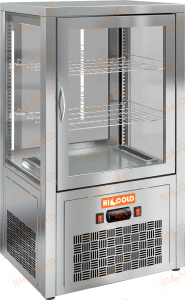 Холодильная витрина настольная вертикальная сквозная HICOLD VRC T 70